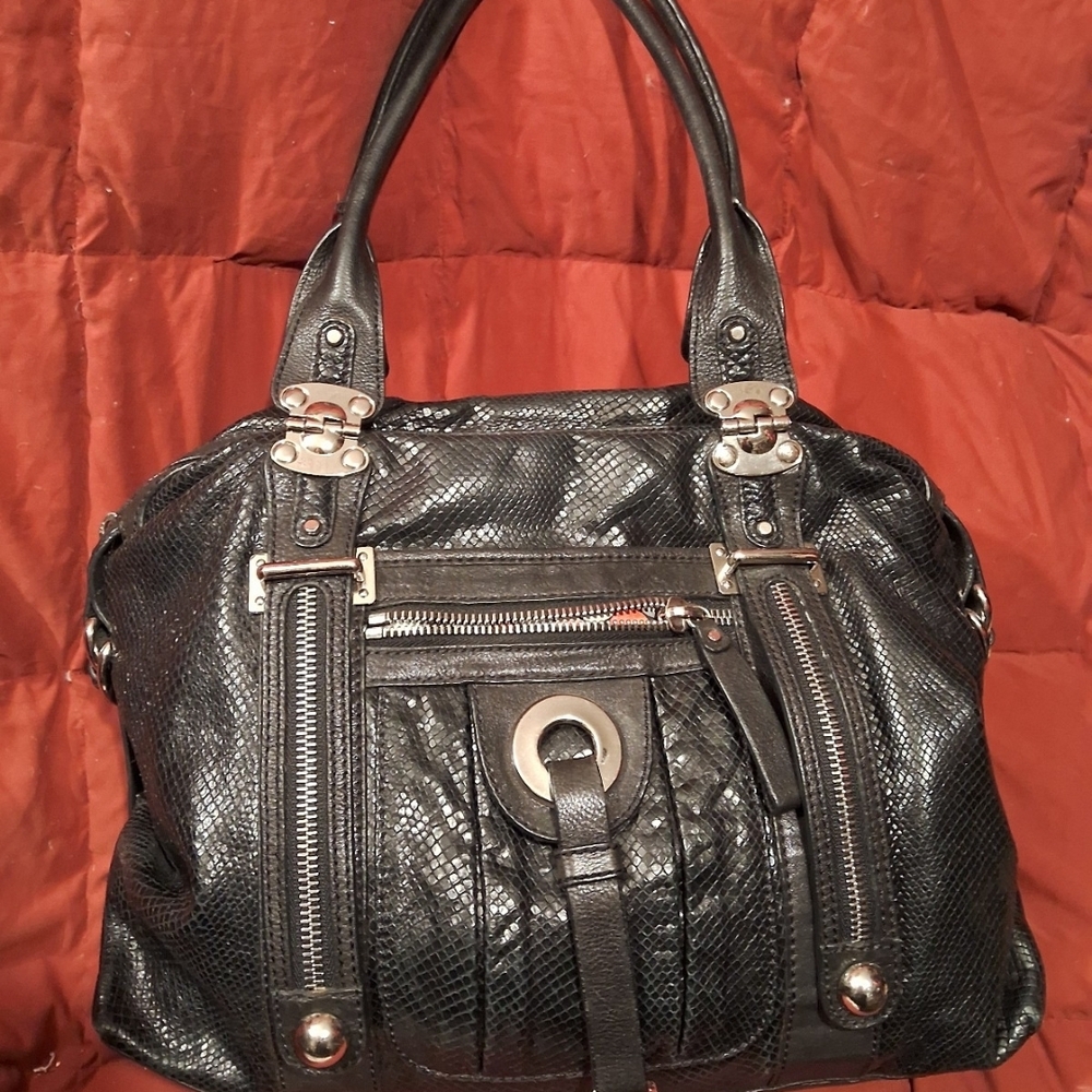 Lockheart Black Leather Satchel Badass Biker Vibe